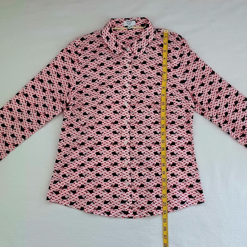 CROWN & IVY Shirt, Whale print, size Mp - Picture 10 of 13